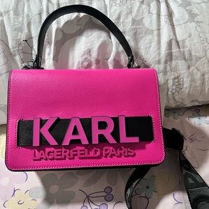 Karl Lagerfeld Paris Simon Hot Pink/Black Handbag